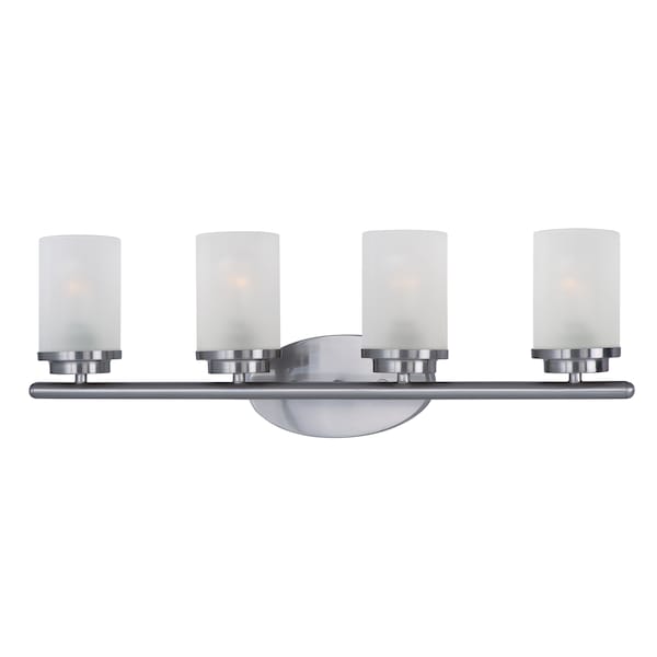 Maxim Lighting Corona 4-Light 26.25" Wide Satin Nickel Vanity Light 10214FTSN - main